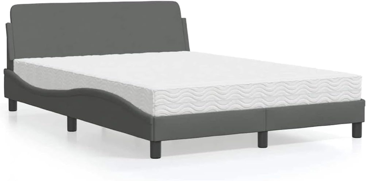 Multiplex Schuimmatras Bed met matras Dover Donkergrijs 140x200 cm