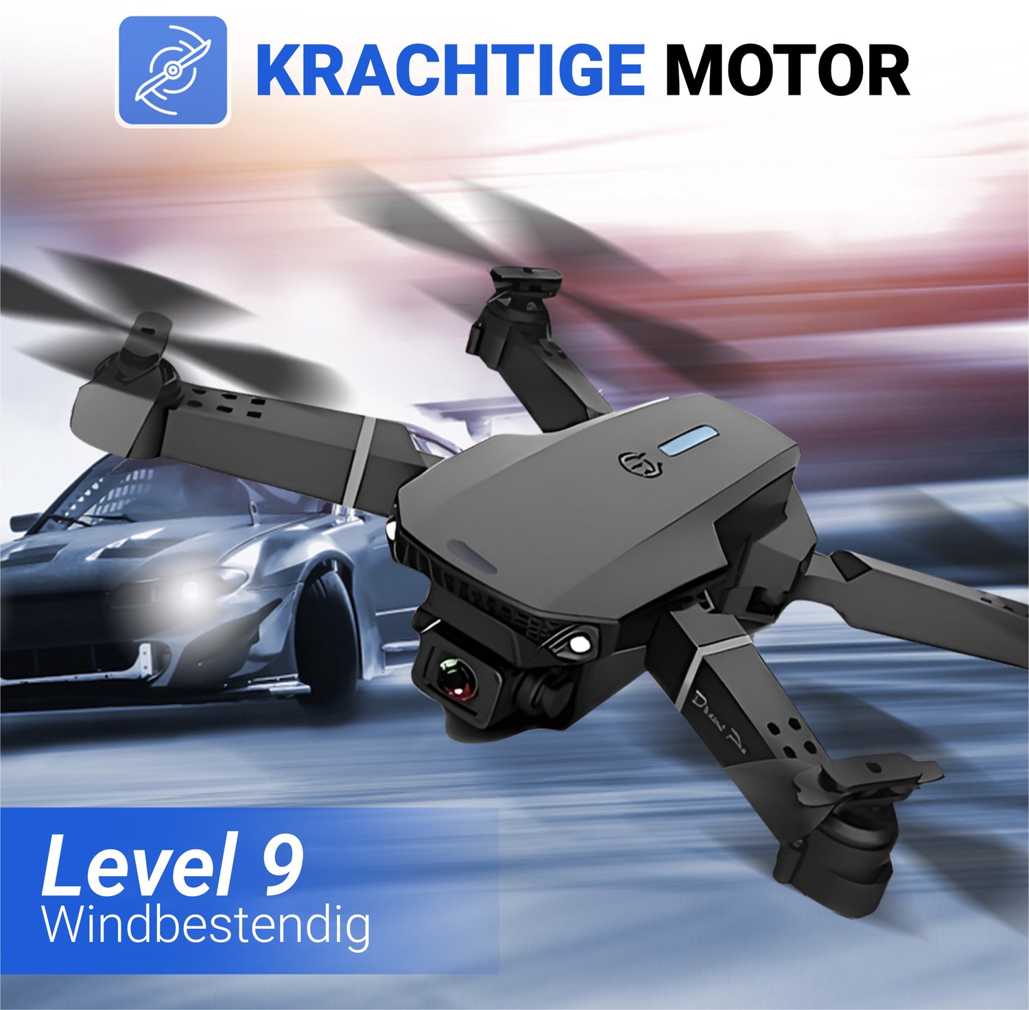 HAWX E88 Drone - Drone met 4K Camera - Mini drone - Voor Kinderen/Volwassenen - Drones - Tot 90 Minuten Vliegen - Incl. 3 Batterijen, Opbergtas, Landing Pad — afbeelding 4