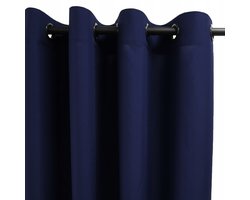 Verduisterende Gordijnen Panana 140x305cm Donkerblauw - 50-70% Lichtblokkering