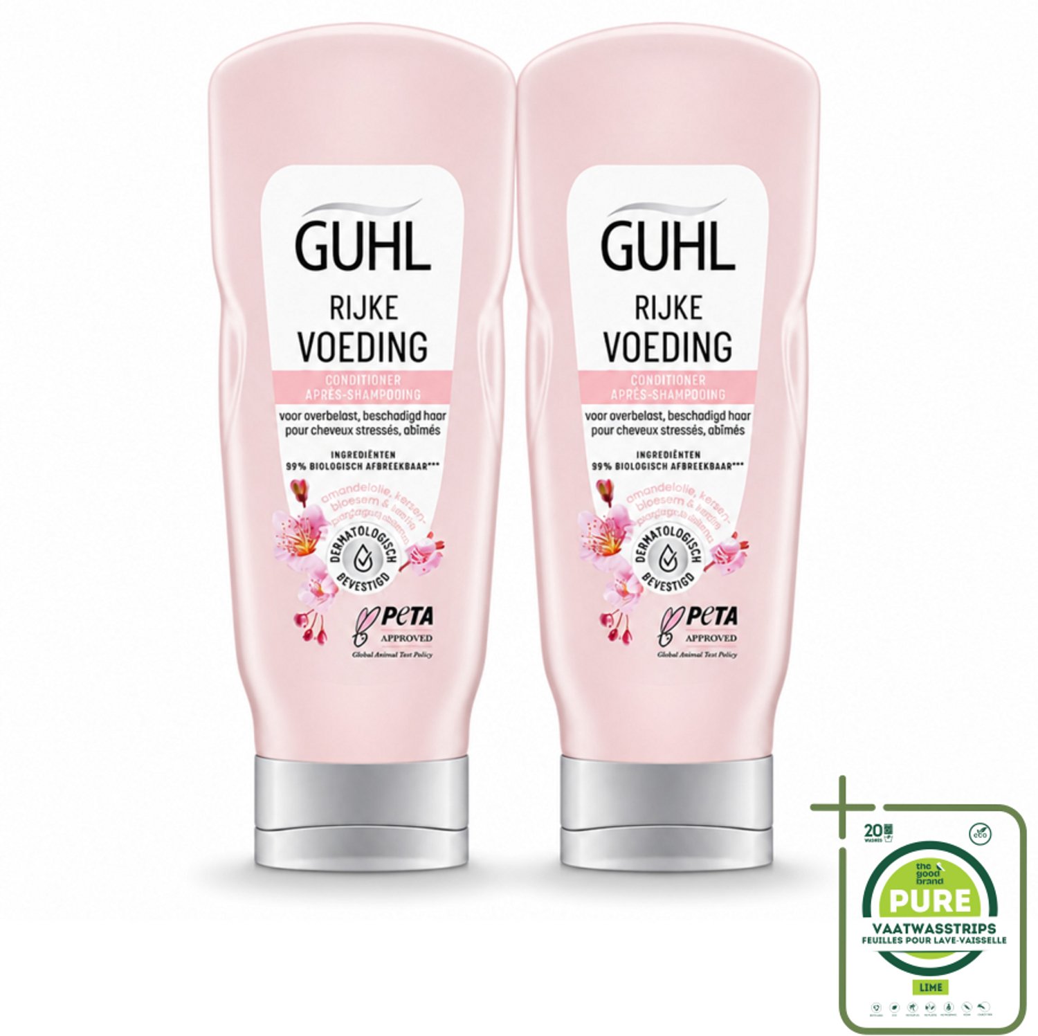 2 x Guhl - Conditioner - Rijke Voeding - 200 ml - Grootverpakking - Vaatwasstrips - Voeding Haar - Herstel Haar - Monoi-olie - Droog Haar - Haarbreuk