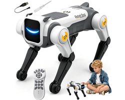 RC Robot Hond - Interactieve Robothond - RC Stunthond - Intelligente Speelgoedrobot - Dansen & Stunts - STEM Speelgoed - Afstandsbediening & Spraakbesturing - USB Oplaadbaar - Voor Jongens & Meisjes - Cadeau