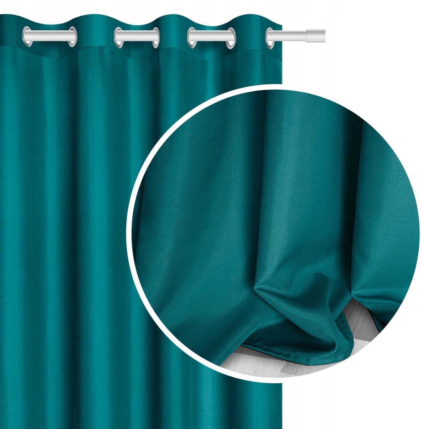 PRESTIQUA Turquoise Gordijn voor Woonkamer - 140x210 cm - Half Verduisterend