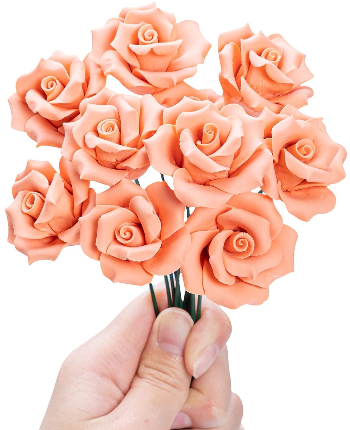 Keramische Nepbloemen voor Vintage Decoratie (Rose-Orange)