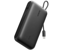 Belkin UltraCharge Powerbank 20.000mAh 45W met Geïntegreerde USB-C Kabel en Display -voor Telefoon, Tablet & Laptop - Noodpakket