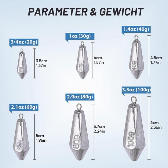 Ground Dropshot Lood Gewichten voor Zoetwatervissen - Perfect voor Baars, Forel en Meerval Accessoires — afbeelding 3