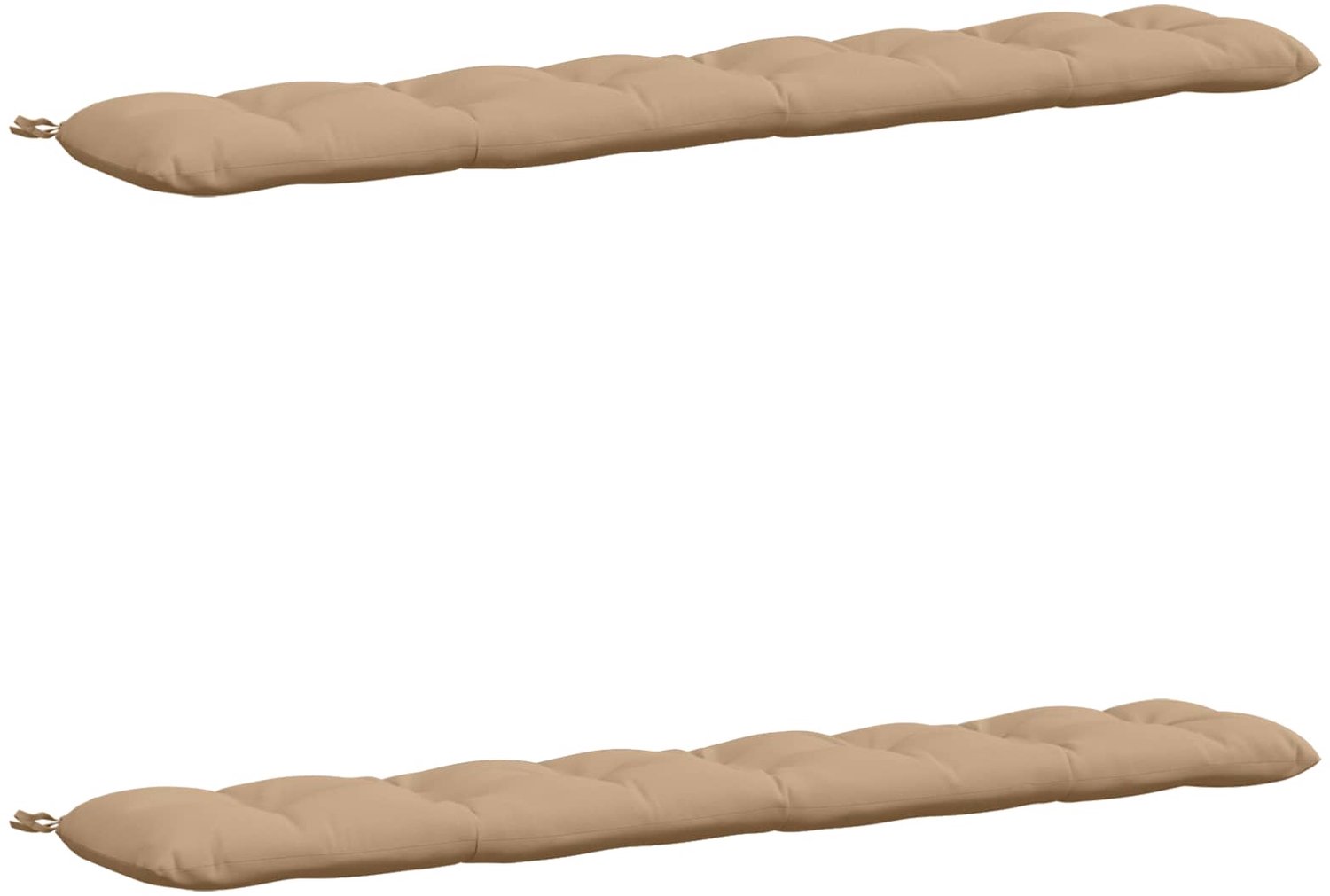 vidaXL Bankkussens - VIANEN - 2 - st - 100% - Polyester - Zand - 200 - x - 30 - x - 12 - cm