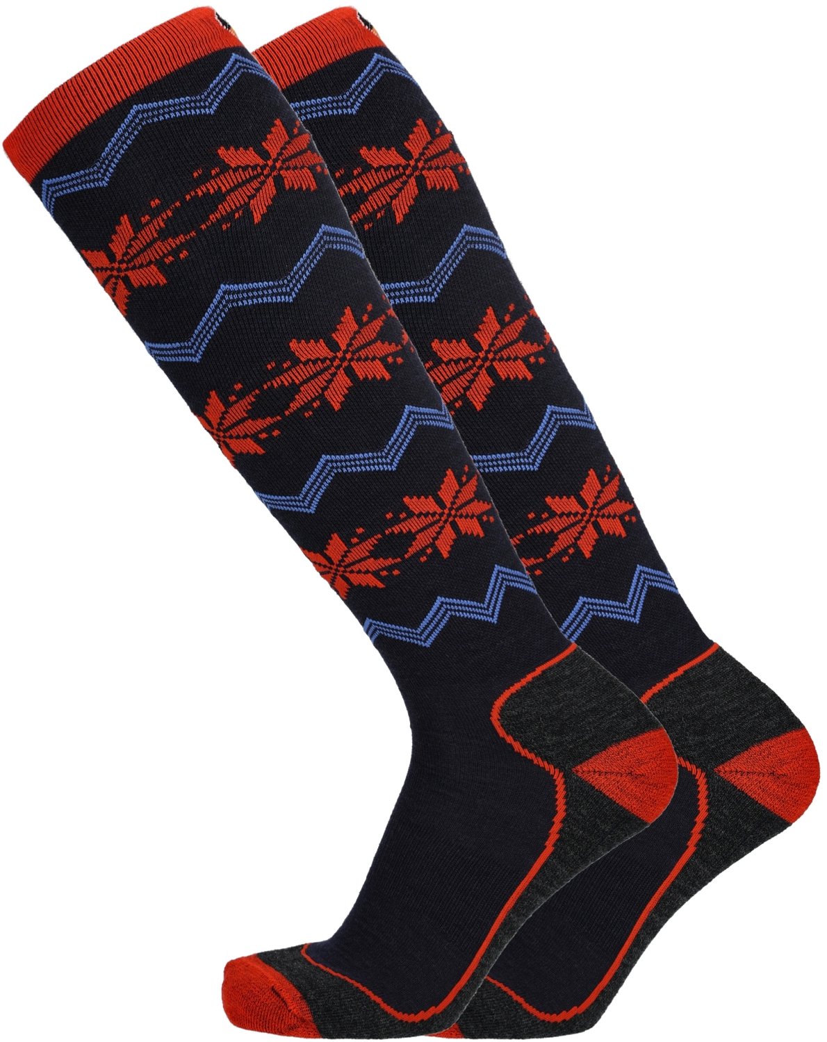 UphillSport 2-Pack Kota Merino Skisokken Dunne Schacht Drukregulerend Heren Dames donkerblauw 39-42 9565