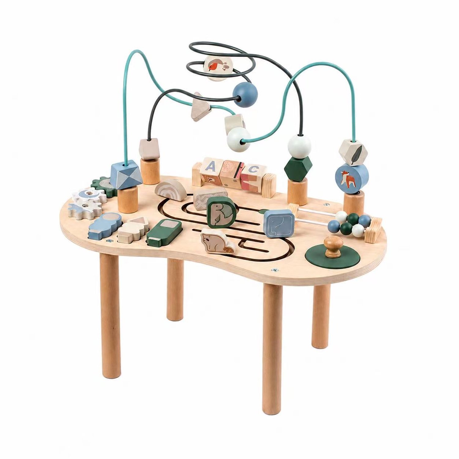 Russle Houten Activiteitentafel Pastel Blauw