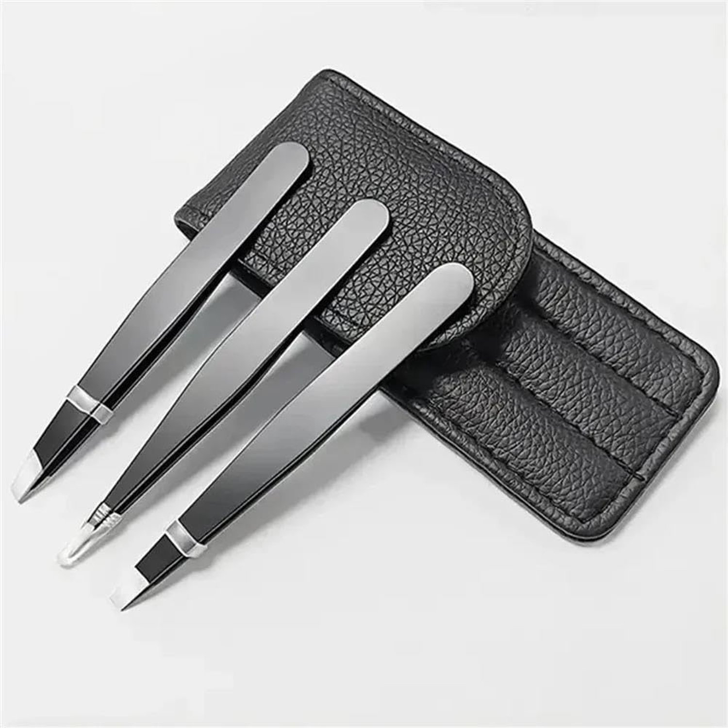 Set van 4 RVS Tw Tweezers - Professionele Haarverwijdering - Voor Precisie in Gezicht en Lichaam - Homevero