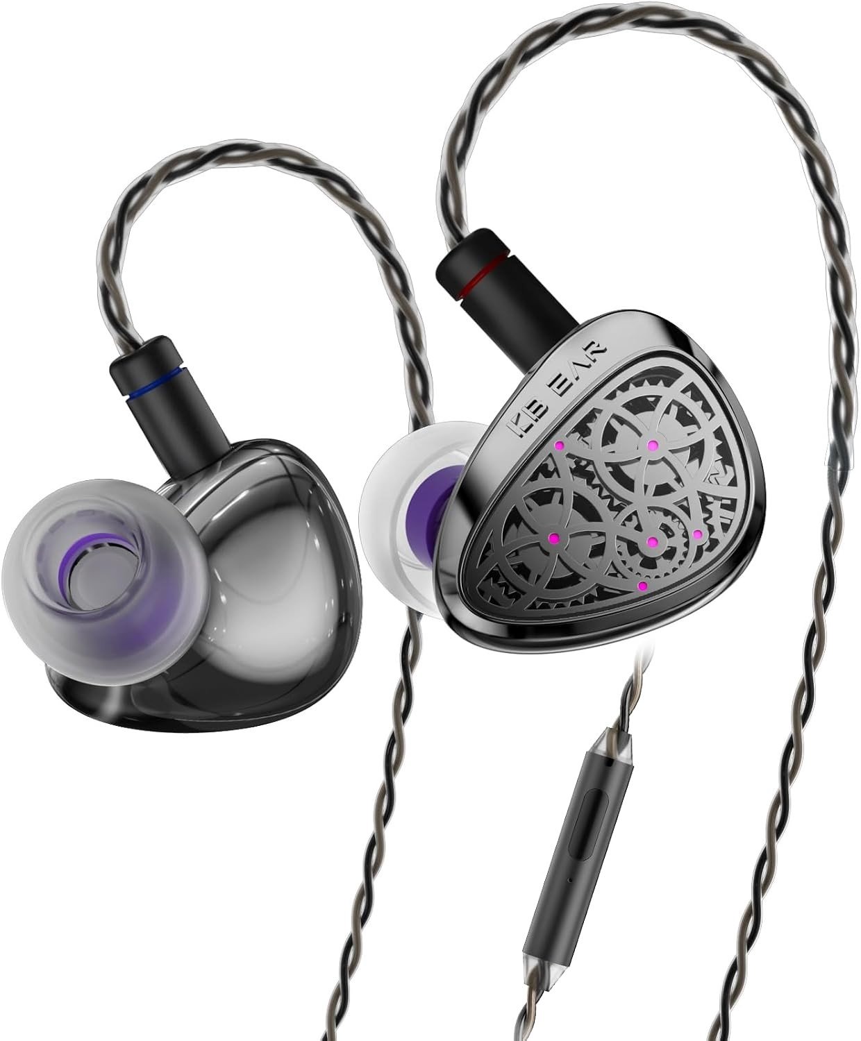 HiFi Wired Earphones met 10mm Dual-Magnetic Diaphragm en Ergonomisch Ontwerp voor Audiophiles met Microfoon