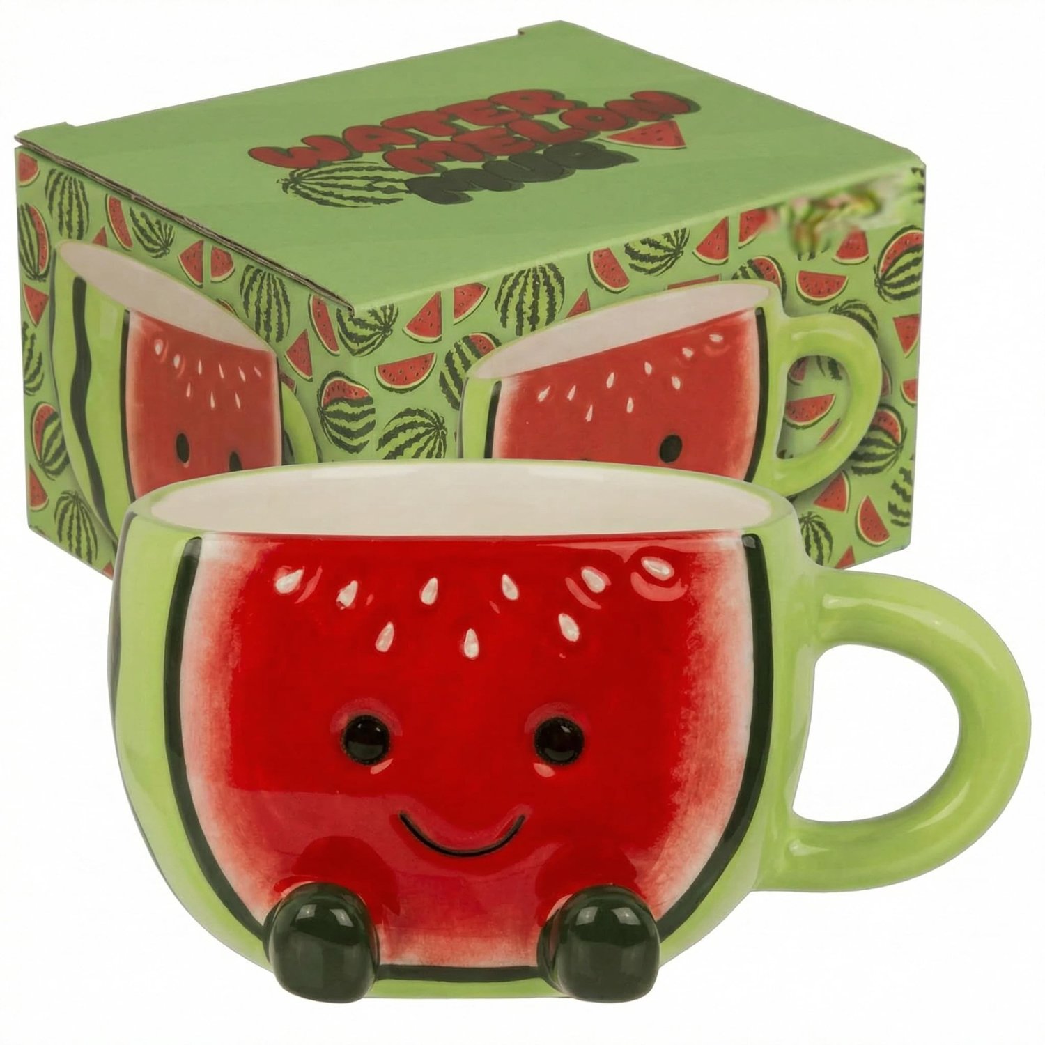 Beker 370 ml - Kawaii Design - 3D-reliëf - Geglazuurd - Stabiel - Voor Koffie/Thee/Cacao - Mok