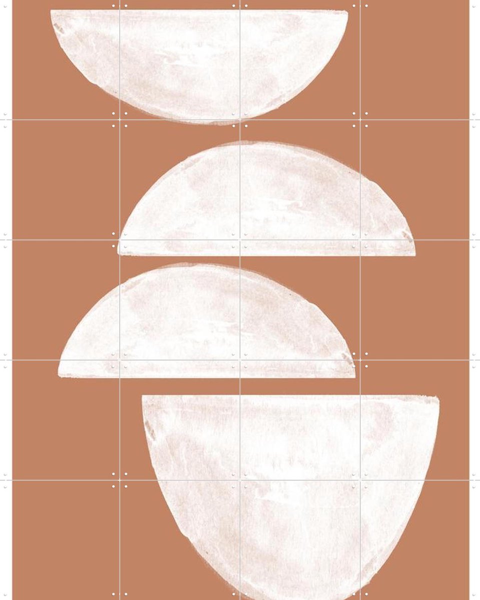 IXXI Stacked Halves, The Miuus Studio & Various - 80 x 100 cm - Gratis ophangtool - Grote wanddecoratie en posters - Geometrische Kunst, Abstract