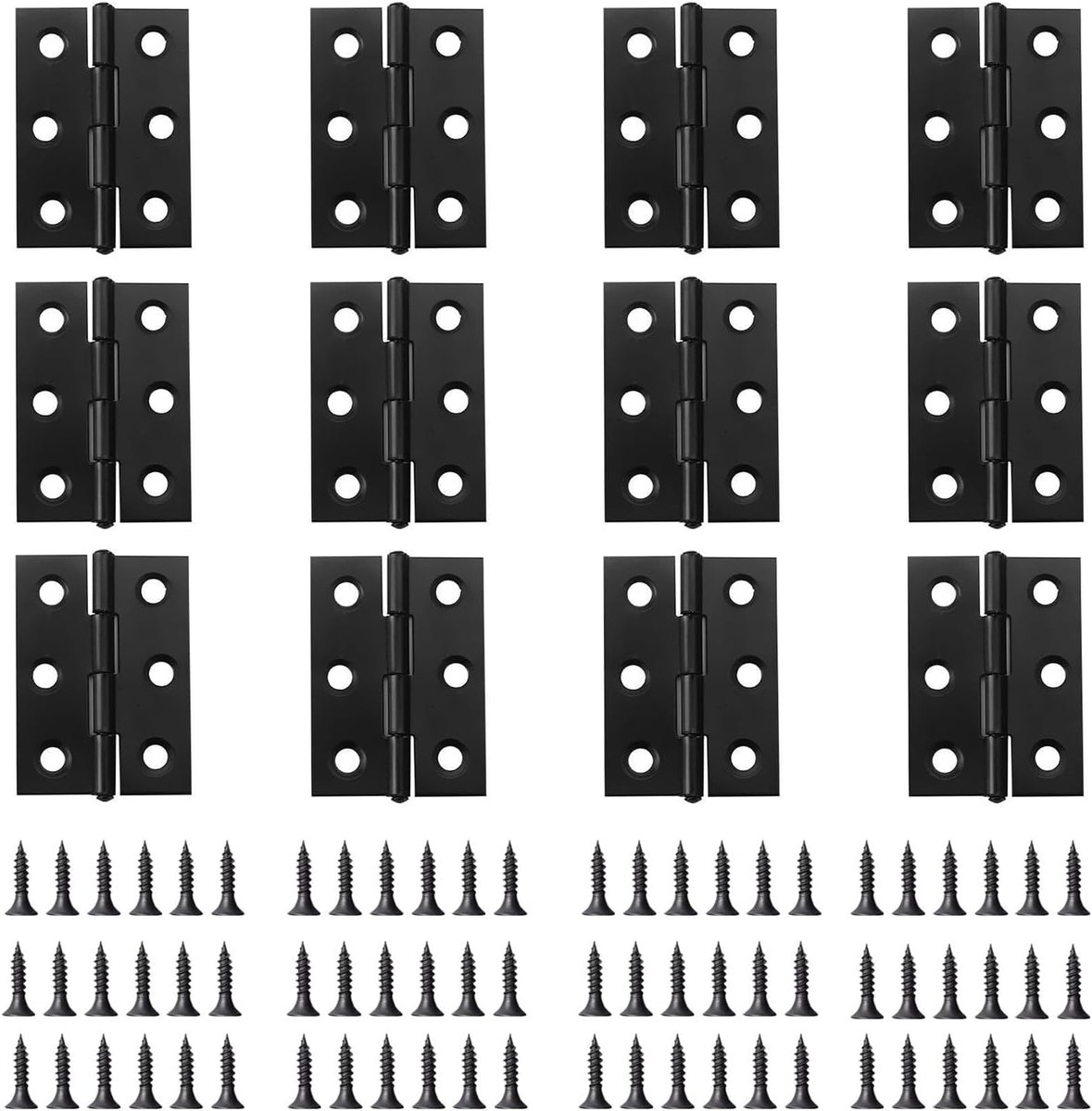 12 scharnieren, 44 mm × 32 mm, scharnieren voor deuren, vouwscharnieren, scharnieren, scharnieren voor deuren, kasten - ShopVlot