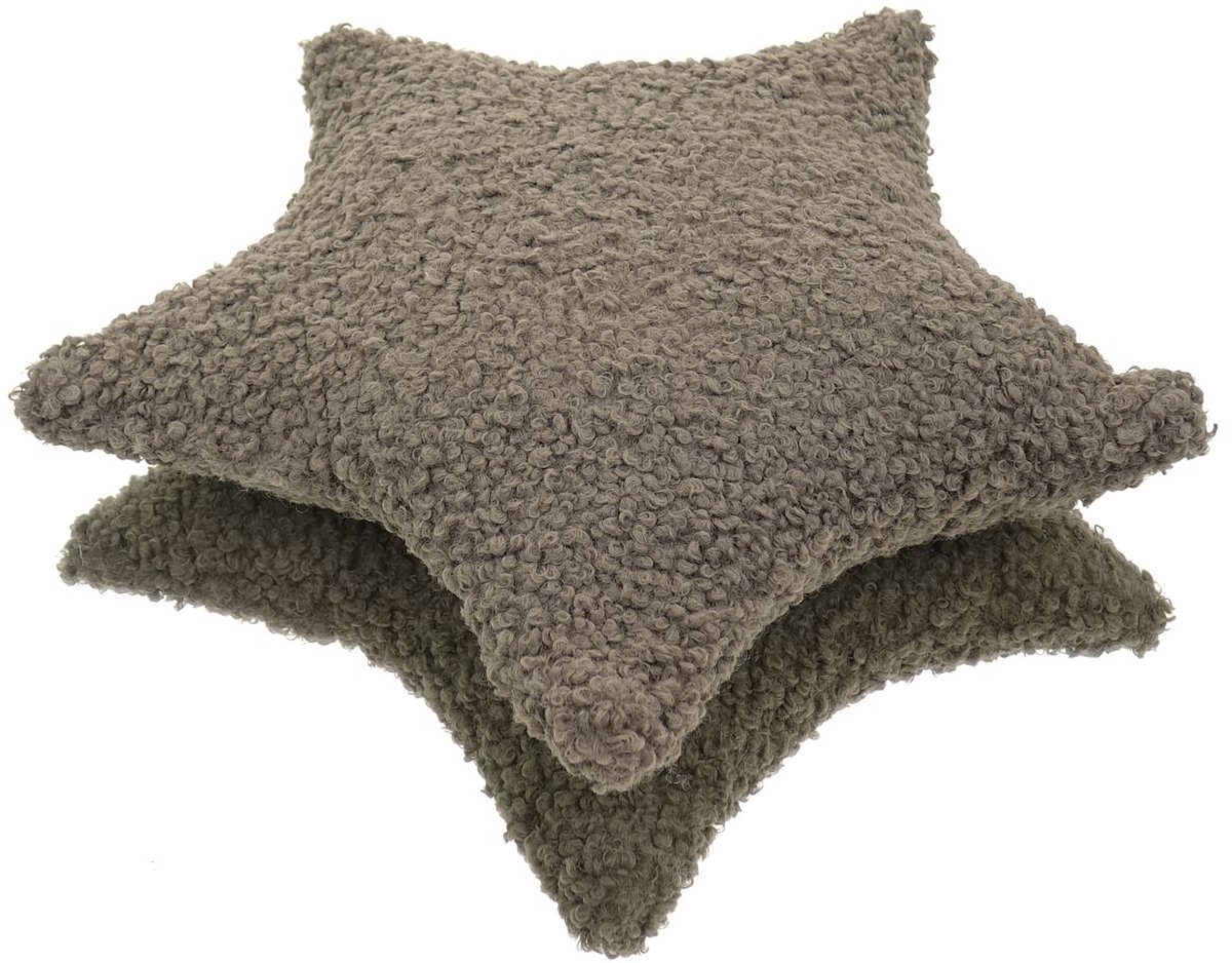 Unique Living Sierkussen Curly Taupe -40x40cm