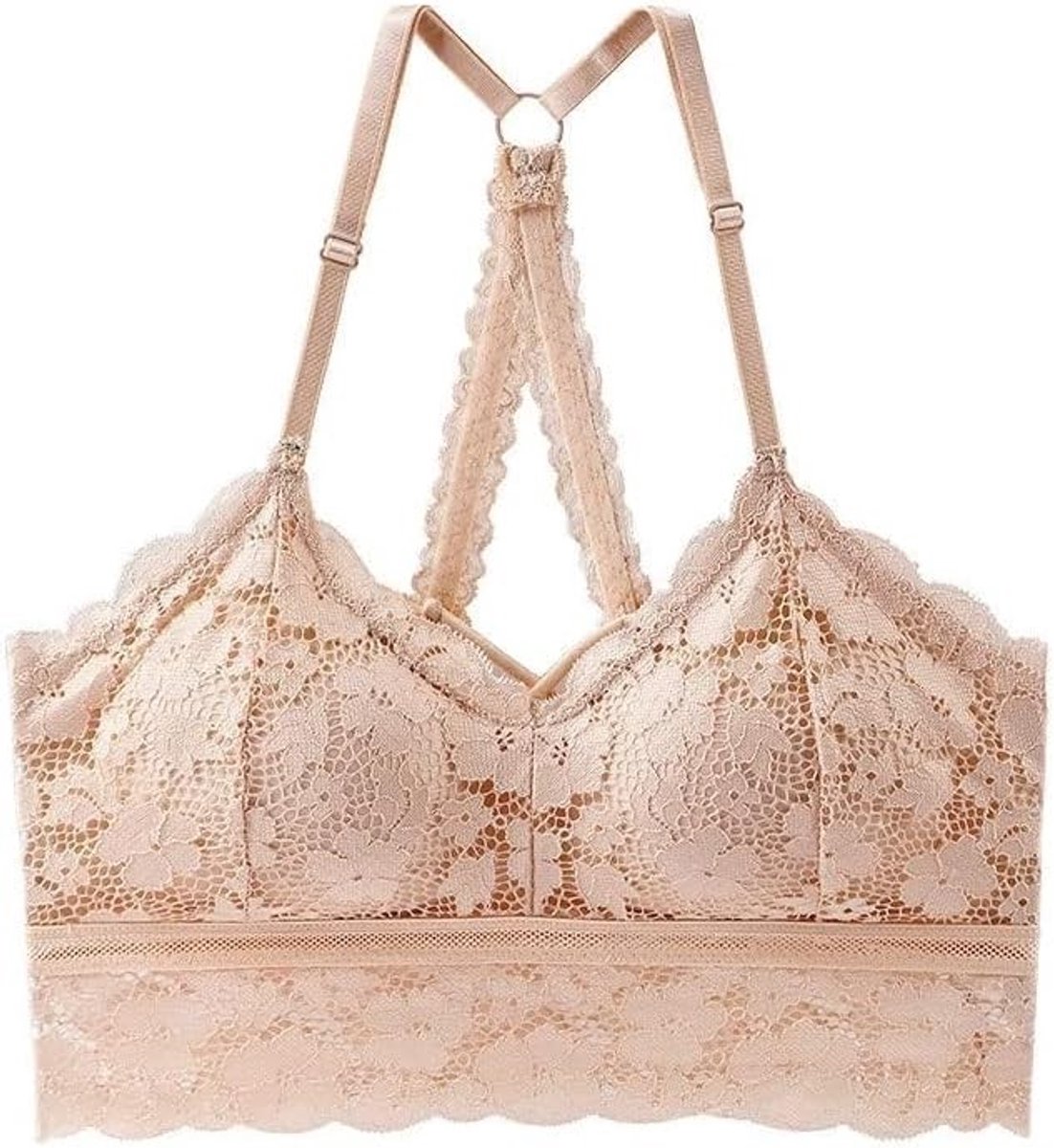 Lace Bralette Halter Top voor Vrouwen - Sexy Lingerie zonder Beugel, Backless en Comfortabele Bustier met Triangle Design