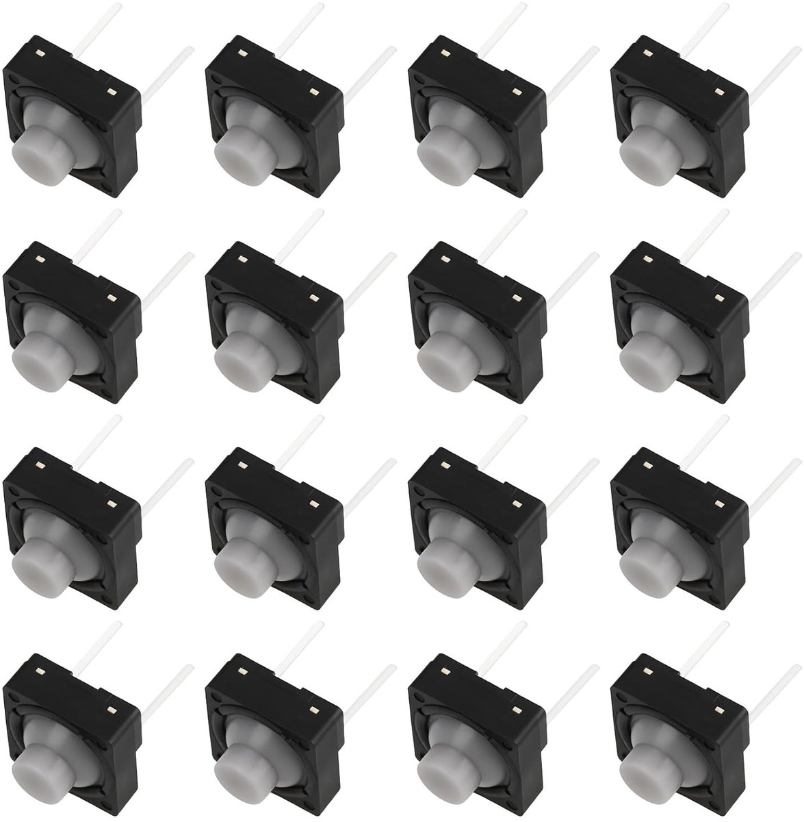 40 Stuks 2-Pins Paneel PCB Silica Gel Tactiele Drukknop Schakelaar 8x8mm voor Elektronica en Huishoudelijke Apparaten