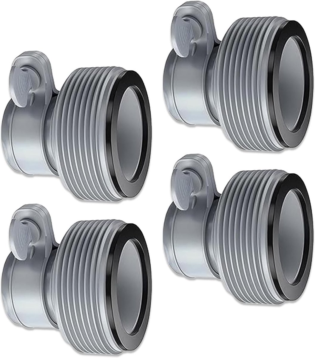 Set van 4 zwembadslangadapters, slangconnectoren voor zwembaden, spiraalslangconnectoren en accessoires voor 1,5 inch aansluitingen