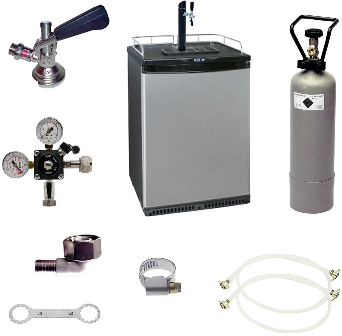 Complete set - biertap (bierbaar) - incl. tapzuil en compensatorkraan, KeyKeg