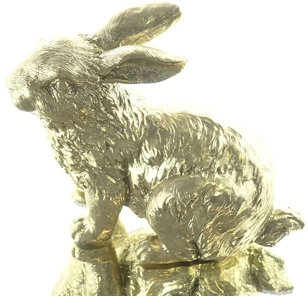 Scheulen Paasdecoratie Haas Aladin zittend antiek-goud 15 cm polyresin