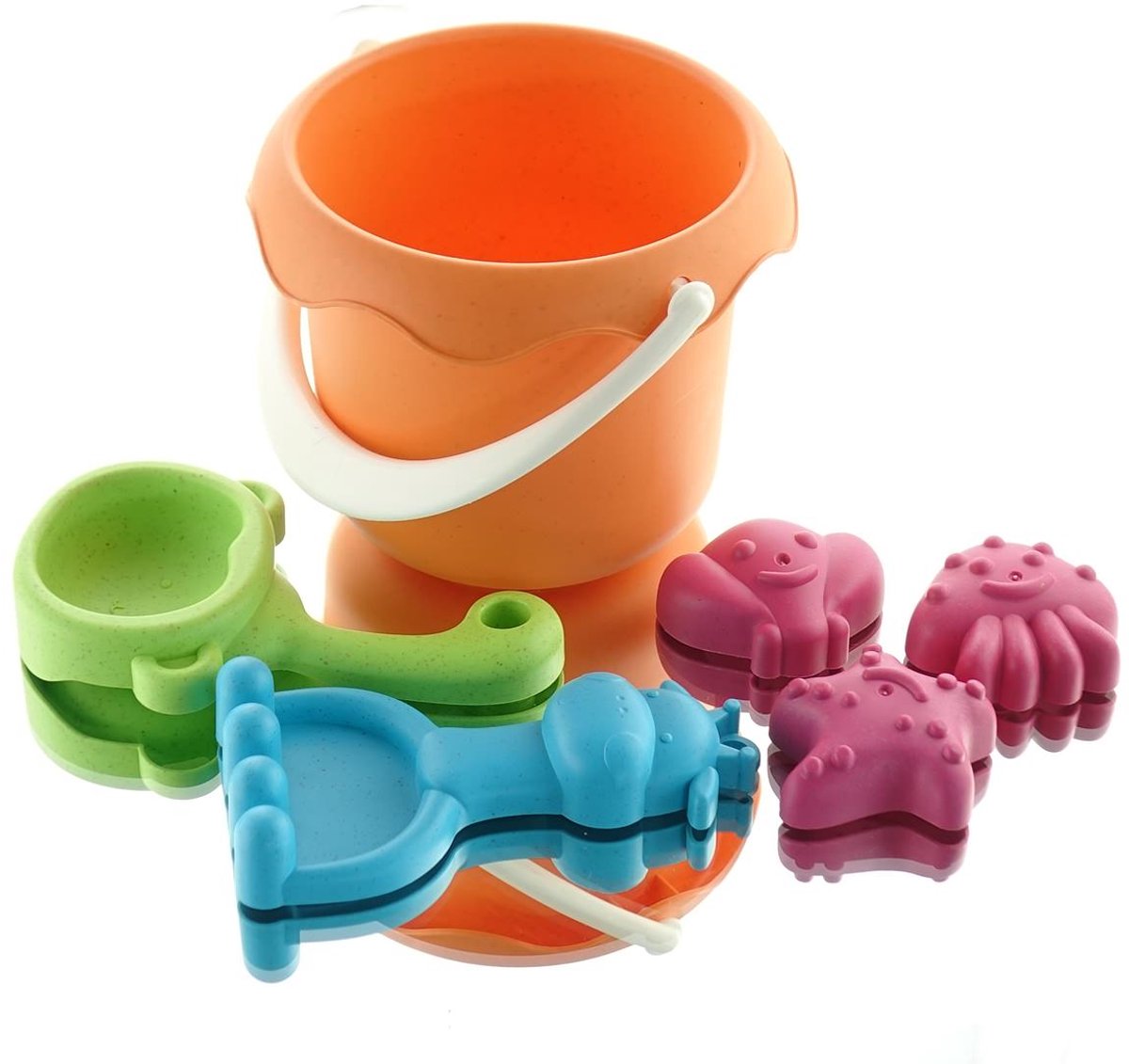 Kaemingk Kinderstrandset emmer gevuld bont 6-delig - kunststof