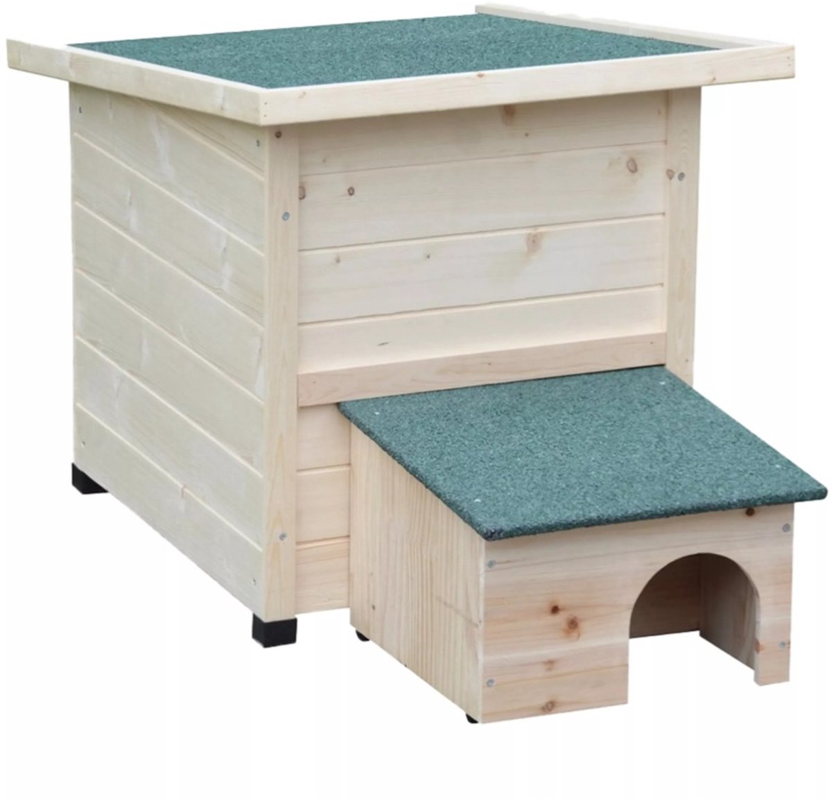 Bol.com @Pet - @Pet - @pet - Egelhuis - XL - 53x65x52cm - Hout - Wit aanbieding