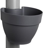 Elho Vibia Campana Pot Gouttière 40 - Pot De Fleurs pour Extérieur - Ø 21.6 x H 16.3 cm - Anthracite