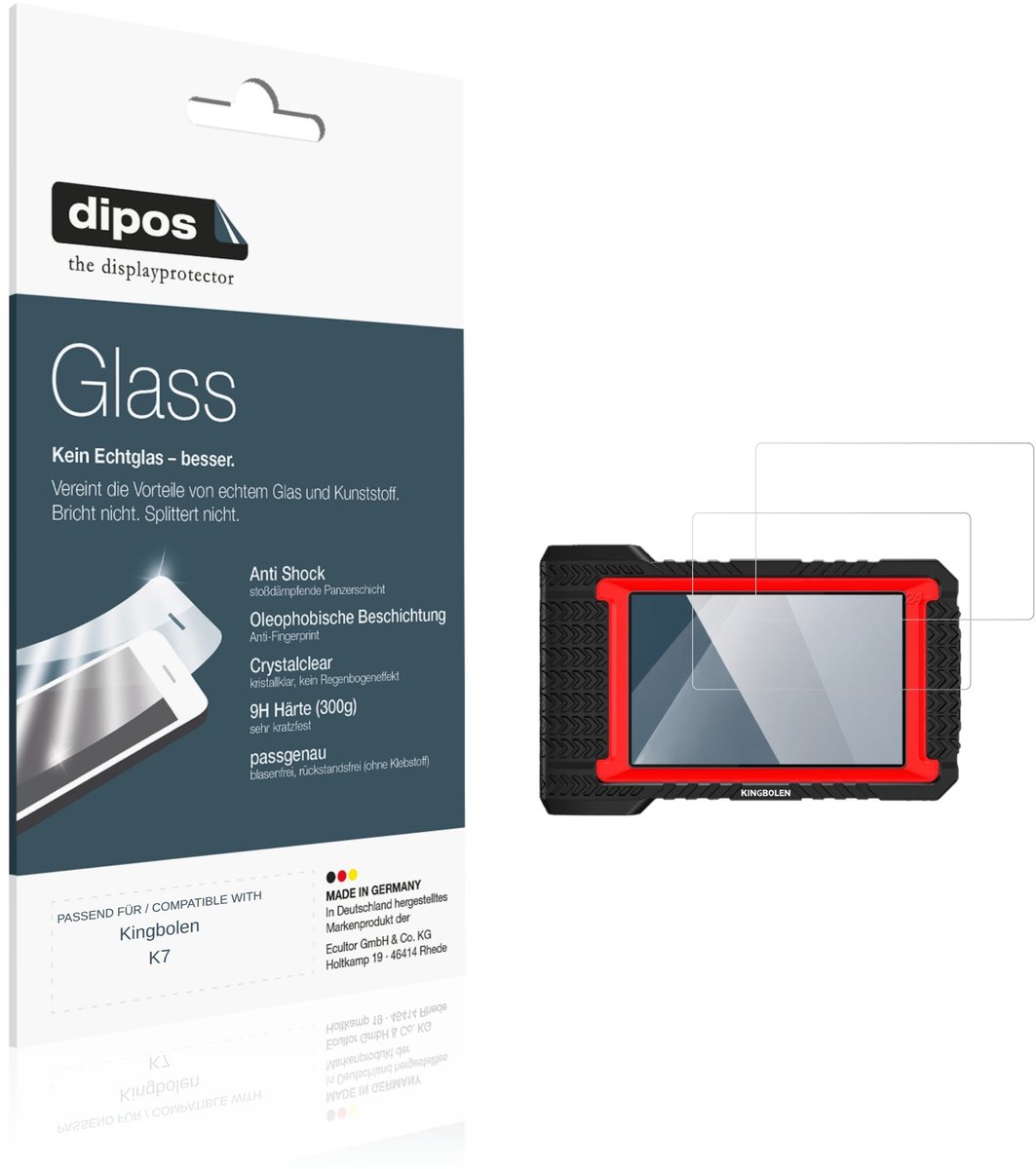 dipos – 2x Pantserfolie geschikt voor Kingbolen K7 | 9H Screenprotector