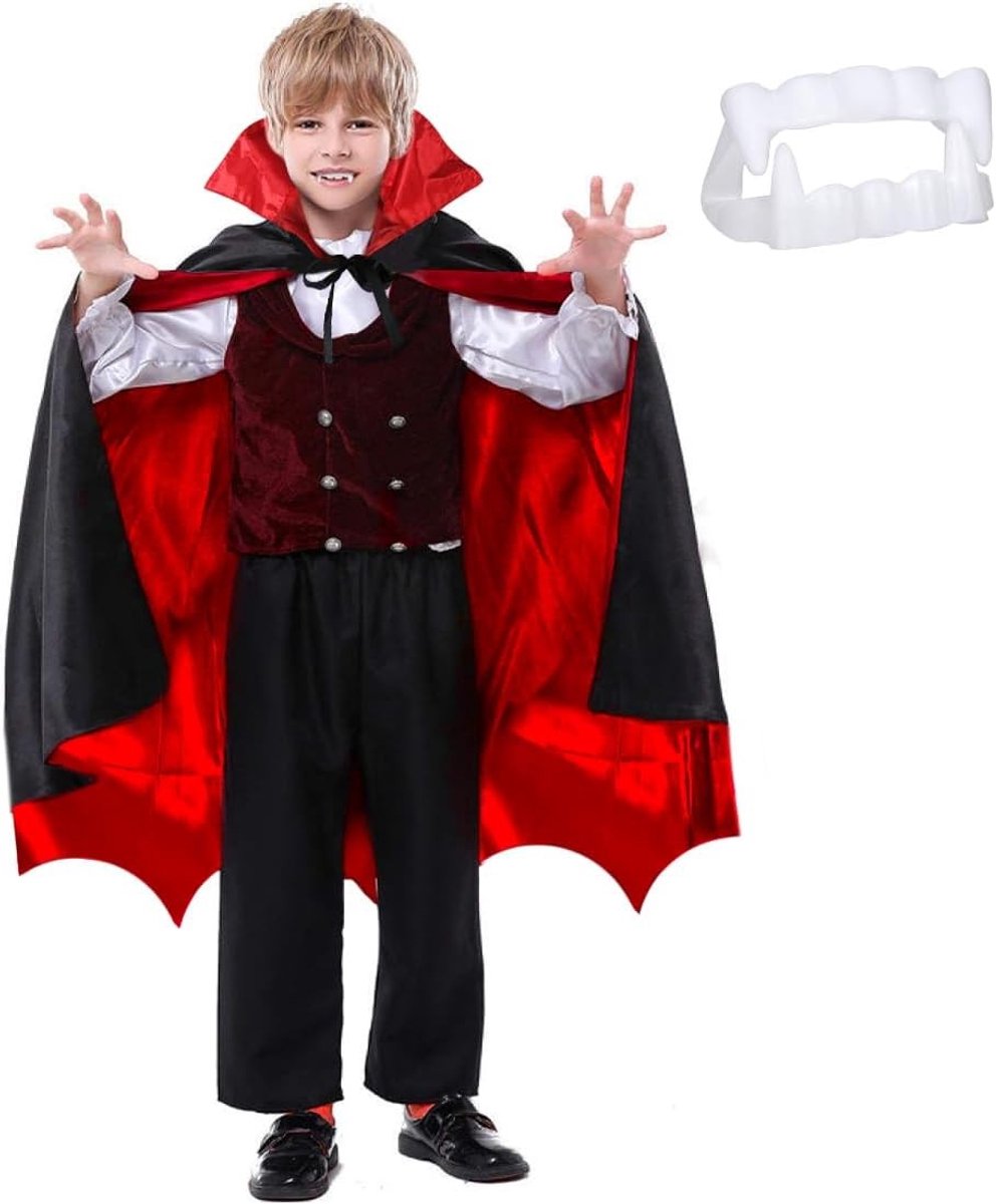 Halloween cape met tanden voor volwassenen en kinderen - Perfect voor kostuumfeestjes en griezelige evenementen