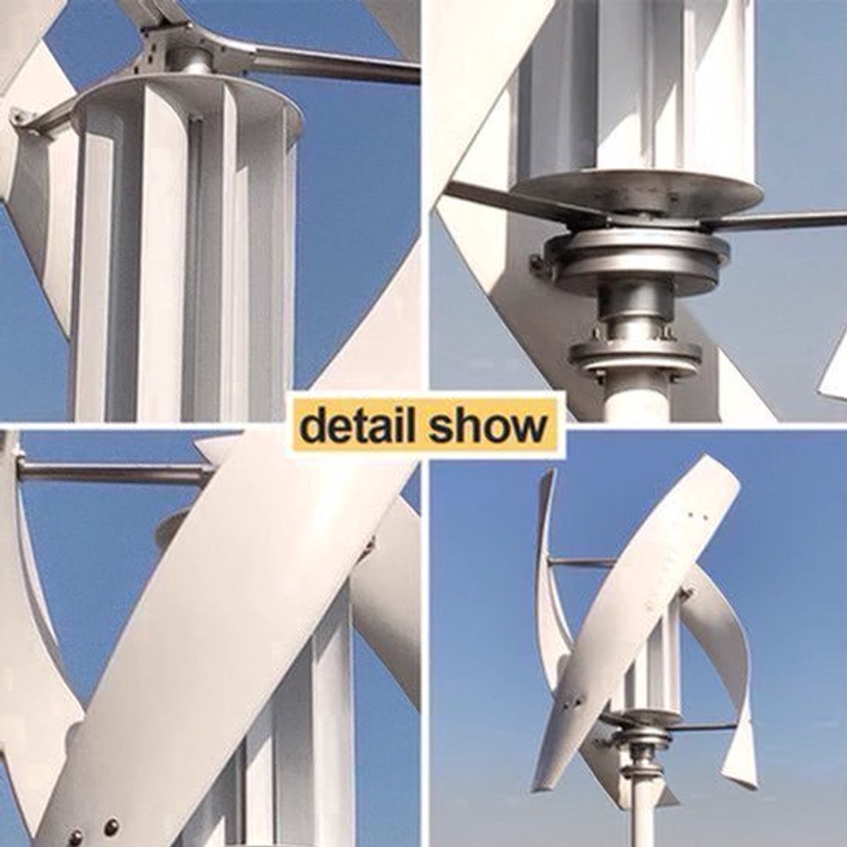 Windturbine - Windmolen - Windturbine Generator - Windenergie - Verticaal As - 5000W - 24V - Met controller - 3 Messen - Stille en Efficiënte Energieoplossing - voor Thuisgebruik