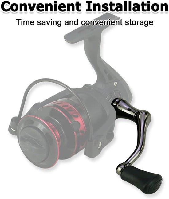 Vissen spinning reel handvat 2 stks - volledig metalen rocker grip - zeshoekige asvorm - ServiceTopper — afbeelding 4