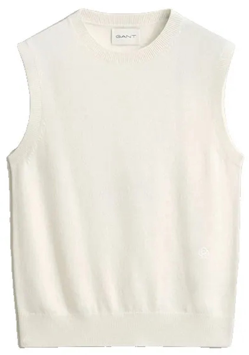 Gant 4802300 Gebreid Vest Beige M Vrouw