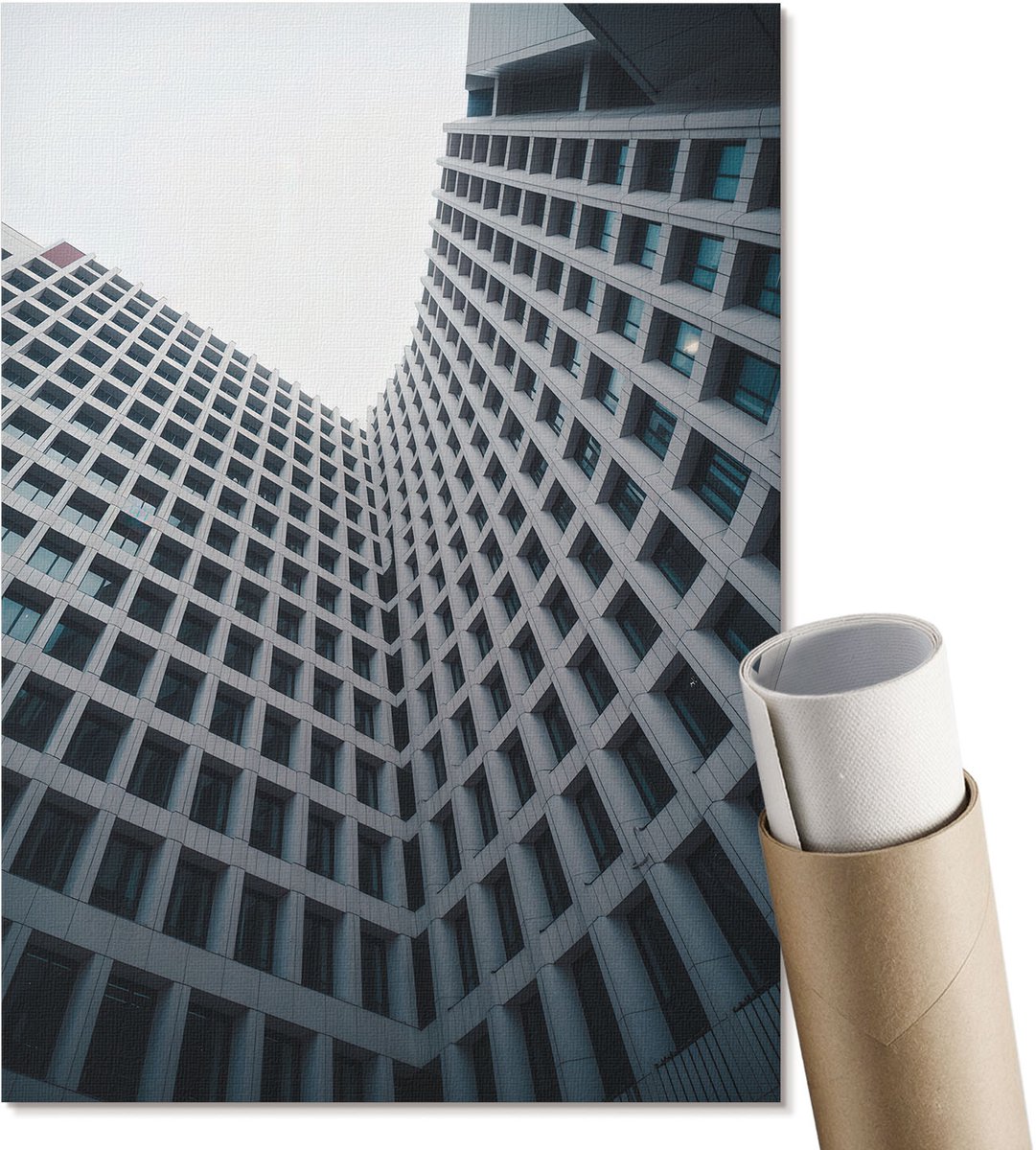 Coloray Polycanvas Wandposter - Houten Panelen, Fotografie - A3 - Bruin Illustratie - Rechthoek - Wandkunstwerk - Woonkamer, Slaapkamer, Kantoor - Modern
