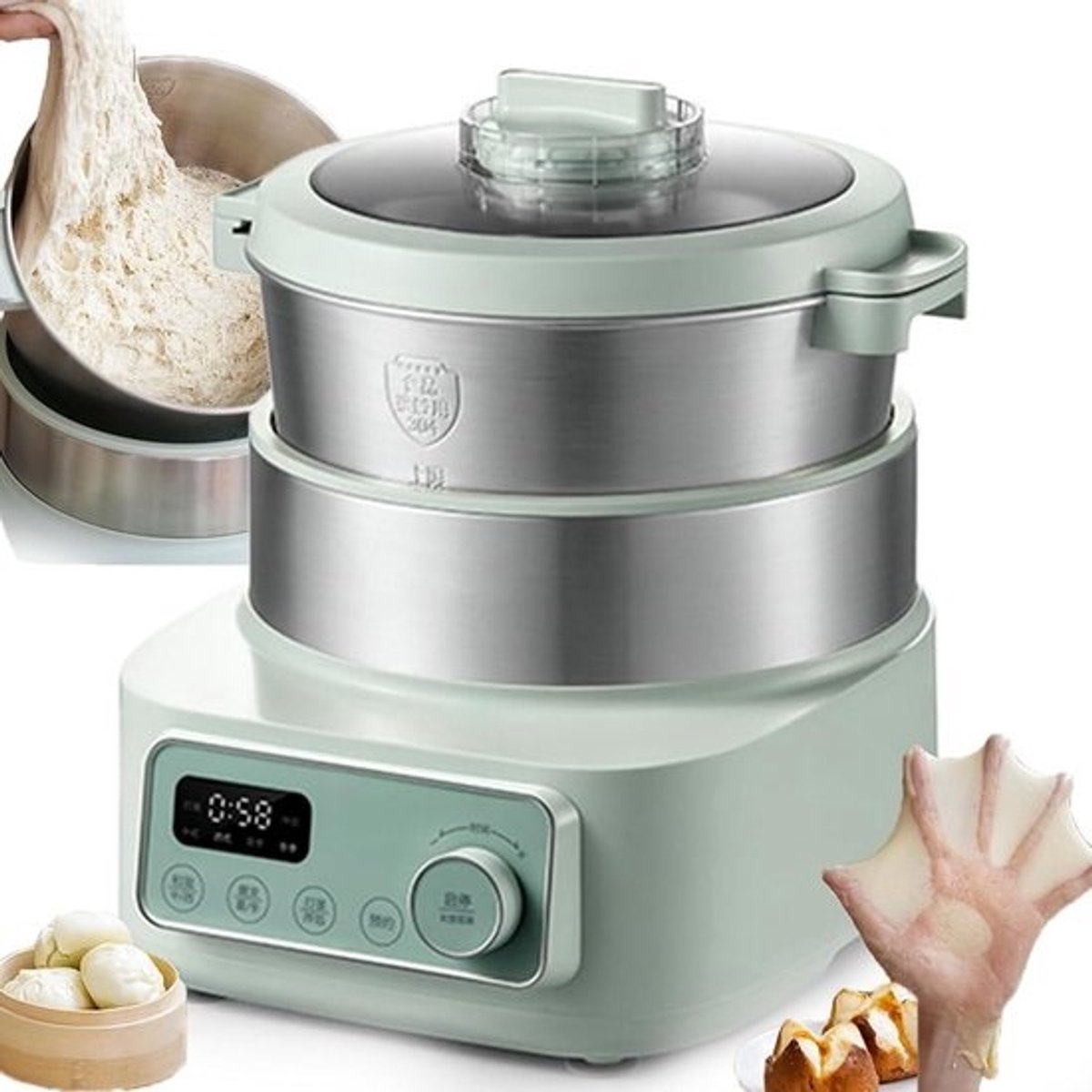 Kneedmachine - Deegmaker - Snel Deeg - Fermentatie Functie - 5 Liter