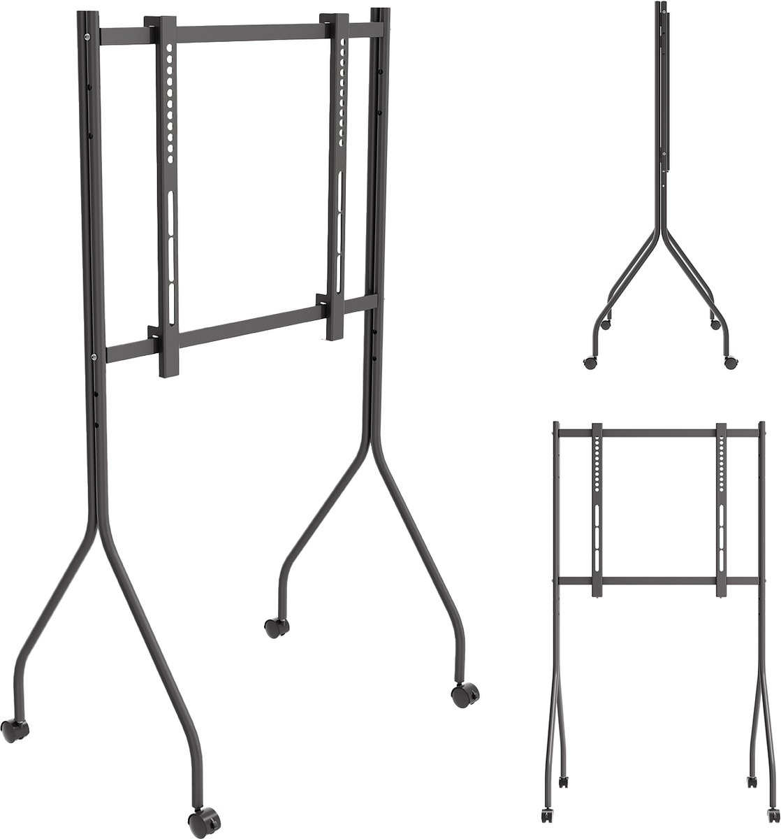 Maclean tv-standaard op wieltjes, 37-80", max. draagvermogen 50 kg, max. VESA 600x400, zwart, MC-180 B