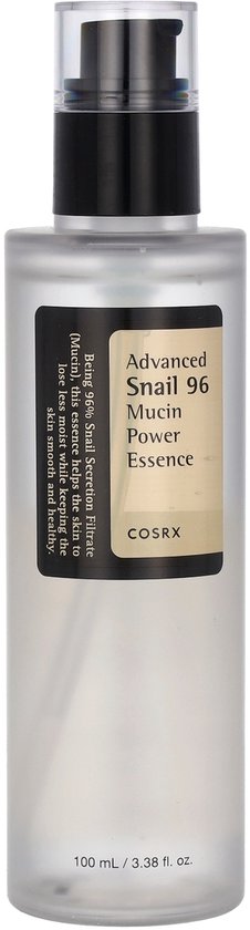 Fles COSRX Advanced Snail 96 Mucin Power Essence met pompdispenser, 100 ml / 3.38 fl. oz.