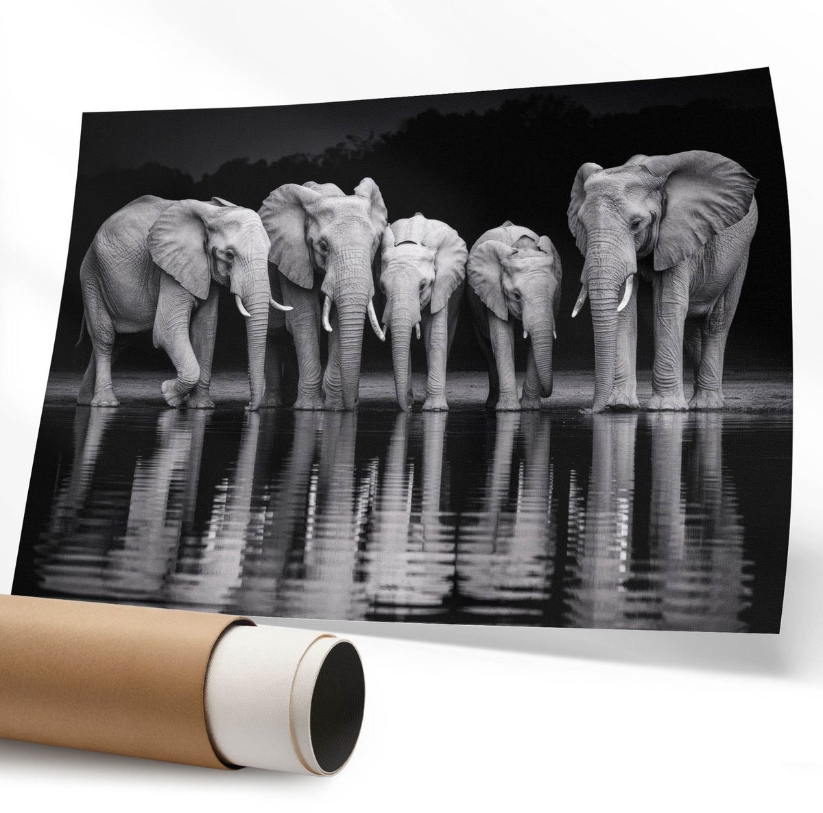 Coloray Polycanvas Wandposter - Tempel In Azië, Illustratie - 594 x 840 mm - Zwart Poster - Rechthoek - Interieurdecoratie - Kantoor - Japanse