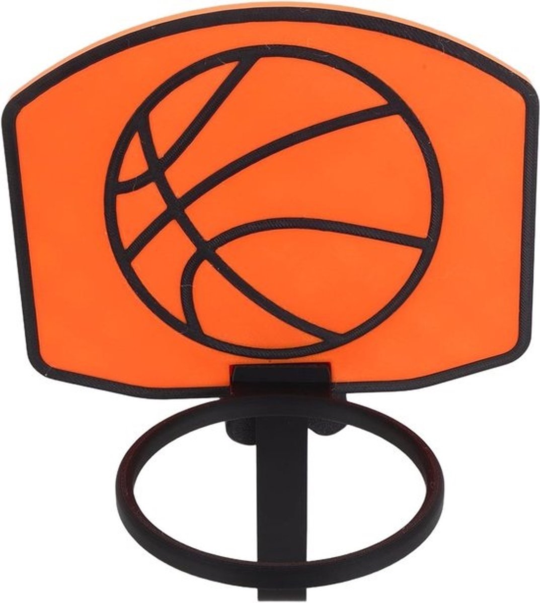 Mini basketbalring prullenbak - Prullenbak basketbalbord - Afval weggooien - Clip-on ontwerp - 15 x 20.2 x 12.5 cm - Oranje