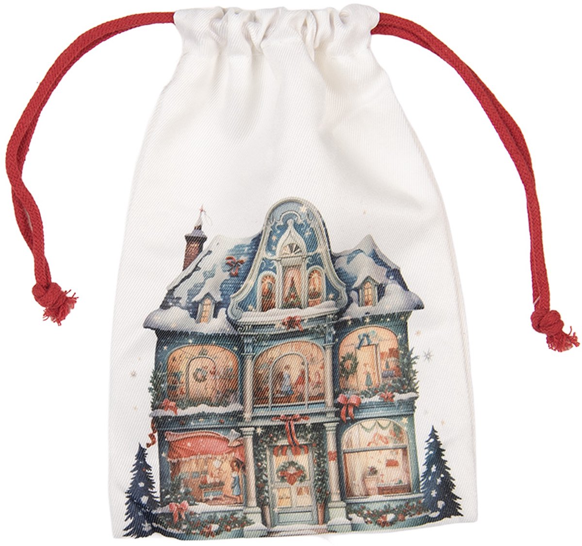 Clayre & Eef Cadeauzakje Wit Synthetisch