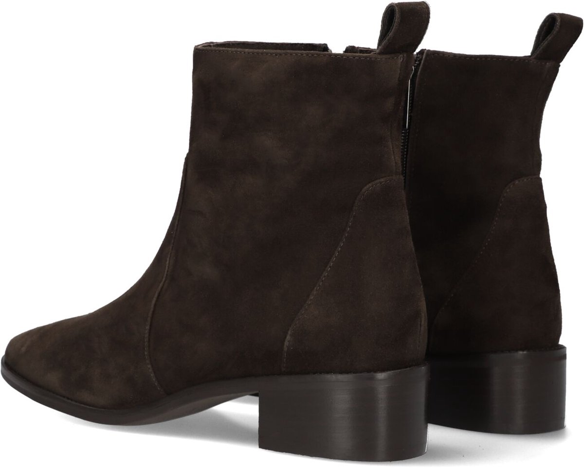 Notre-V 11038 Enkellaarsjes - Enkelboots met rits - Dames - Bruin - Maat 43