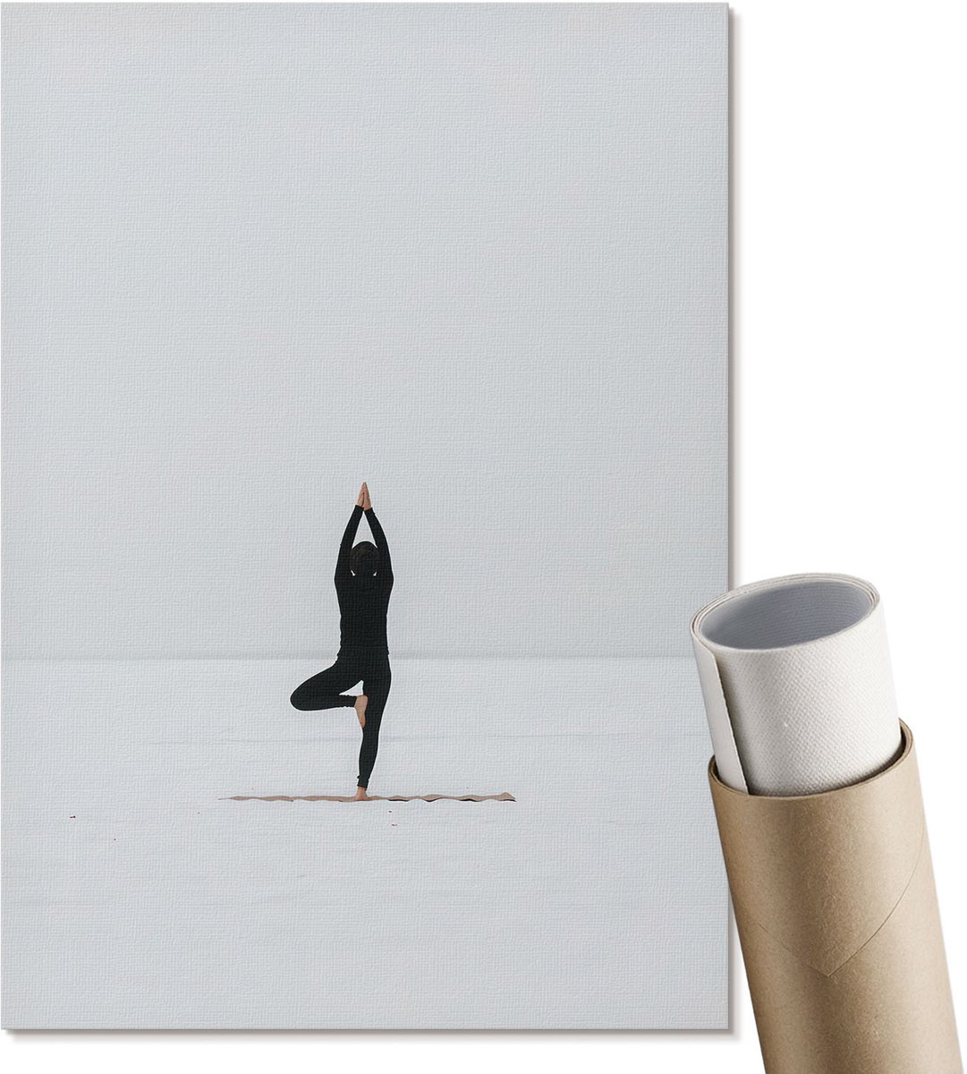 Coloray Polycanvas Poster - Vrede En Evenwicht, Fotografie - A4 - Wit Wandposter - Rechthoek - Kunstposter - Woonkamer, Slaapkamer, Kantoor - Minimalist
