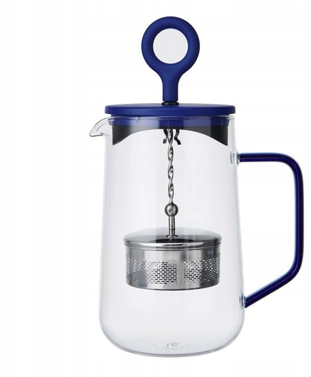 Glazen Theepot met Infuser 1.25L Blauw La Cafetiere