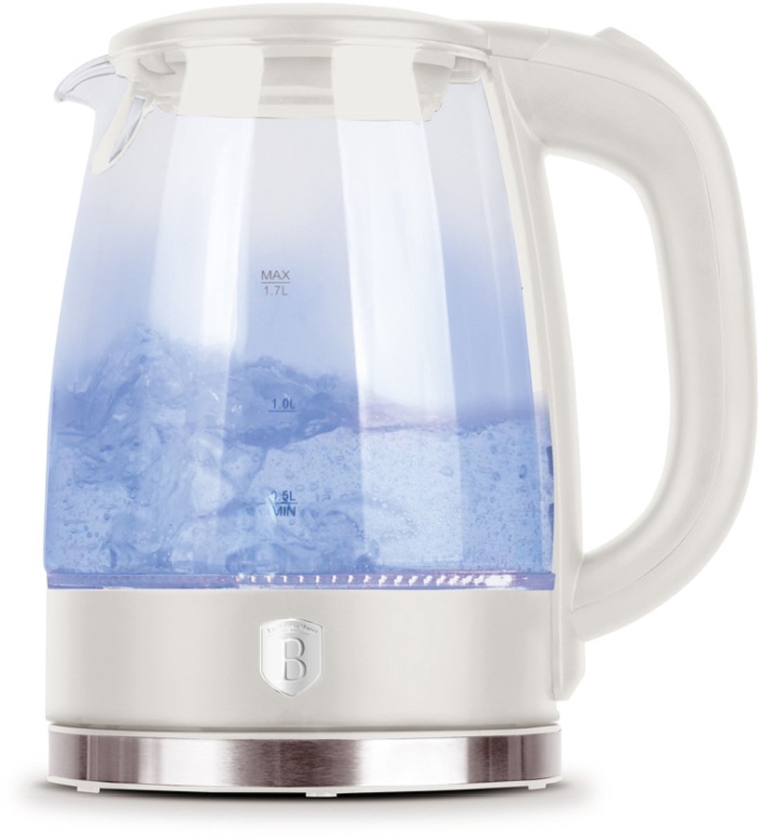 Berlinger Haus Waterkoker Glas Mat Crème - 1.7 Liter - 2200W