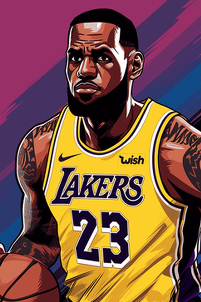 Lebron James Poster - Los Angeles Lakers - Basketbal - posters - formaat 70x100cm - L502