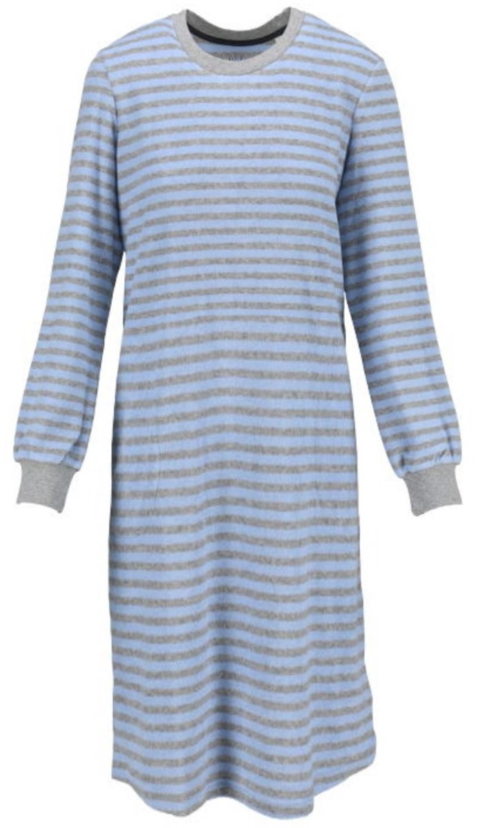 Badstof dames nachthemd babyblauw Ringella - Blauw - Maat - 52