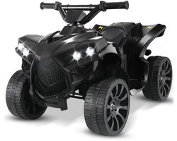 Elektrische Kinder Quad - 3-5 km/u - met MP3-muziekspeler, trompet koplamp en USB-opladen - Zwart