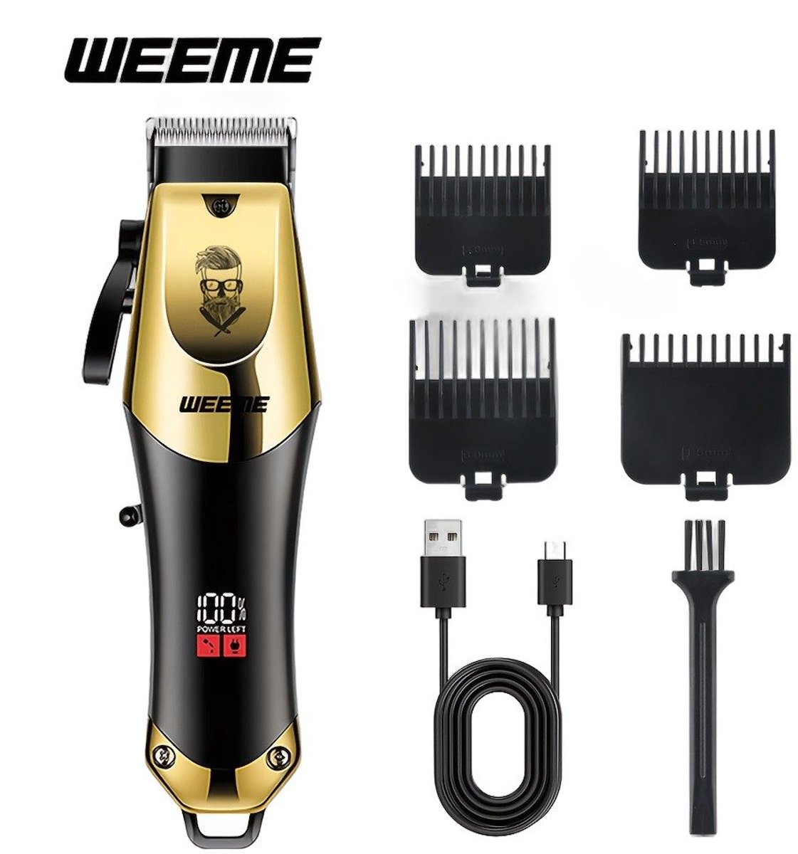 Currero Foil Shaver - Scheerapparaat Mannen - Hoofd Scheerapparaat - Head Shaver - Tondeuse met Trimmer - Lichaam en Baard - Oplaadbaar