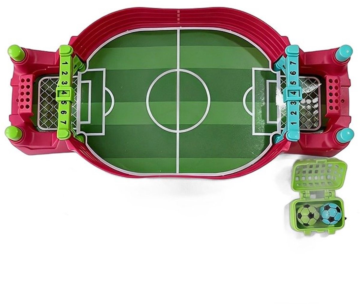 Currero Voetbalspel - Tafelvoetbal - Tafelvoetbalspel - Mini Voetbaltafel - Gezelschapsspel - Binnen en Buiten - Kinderen en Volwassenen - Rood