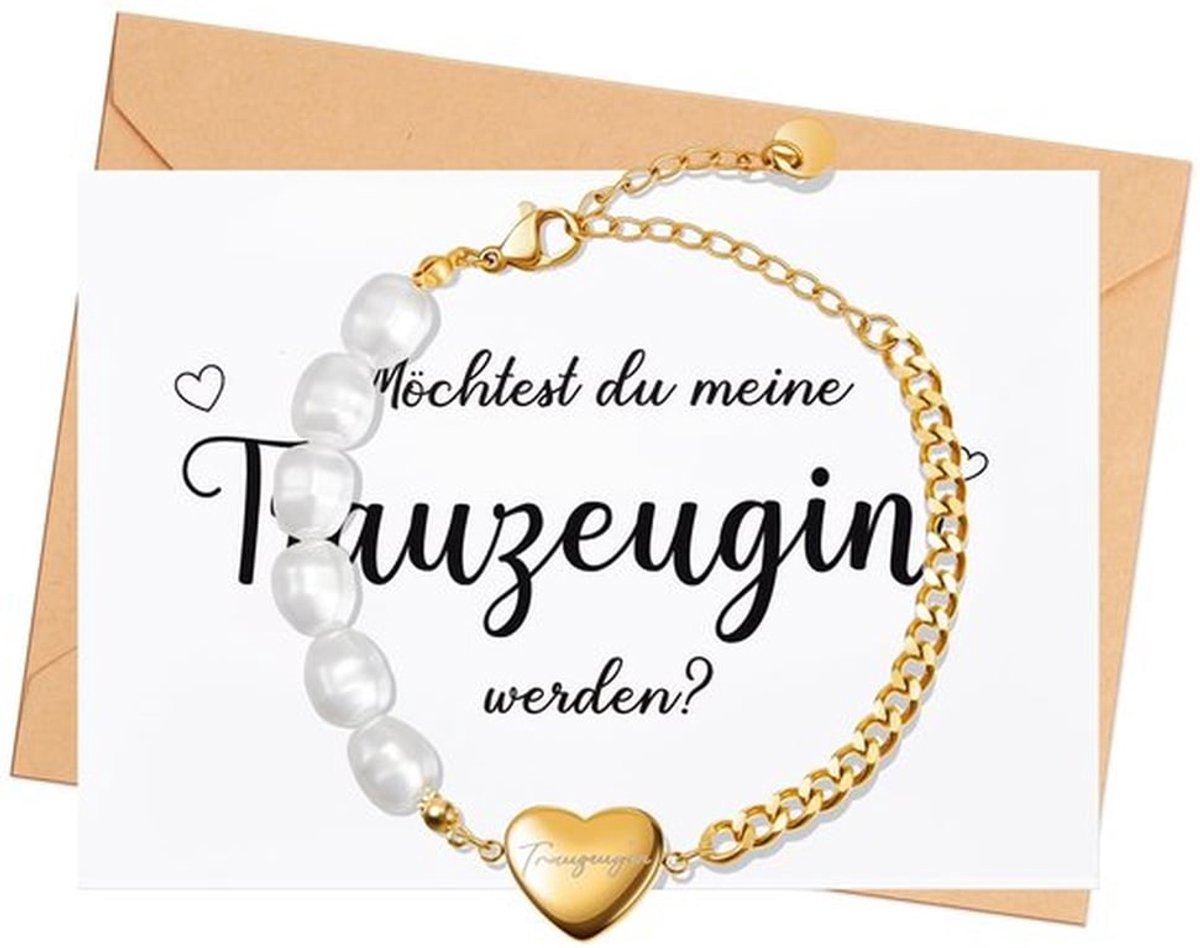 - Cadeaus voor bruidsmeisjes - Elastische parelarmband - Oprecht cadeau met kaart en envelop - Lichtroze - Bedankje voor het trouwfeest - Perfect voor...