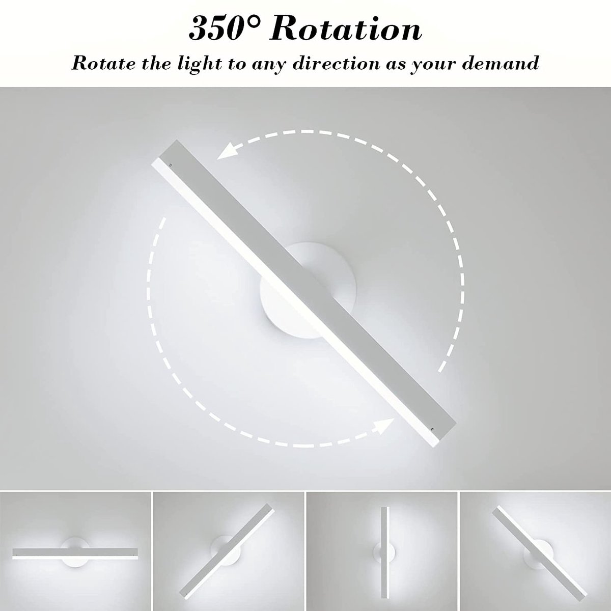 Riserva - Wandlamp - Rechthoekig Modern - 6500K Koel Wit LED - 12W IJzer en Acryl