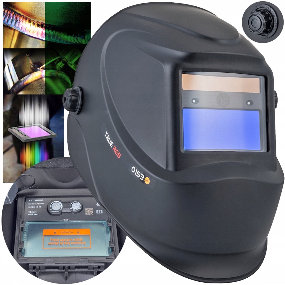 Automatische Lashelm TRUE COLOR RGB MP0153 - Breed Zicht